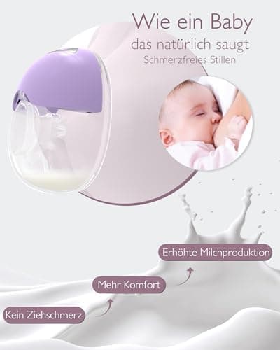 Elektrische Milchpumpe Freihändig Leise 19/21/24 mm Flansch 2 Packs inkl. Ersatzteile & Zubehör