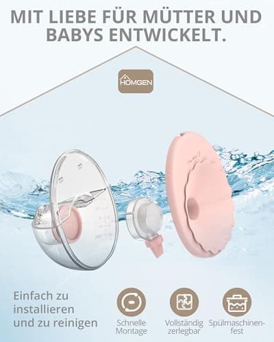 HOMGEN Elektrische Brustpumpe 2 Stück Mit 4 Modi und Hands-Free LED-Anzeige für Mütter