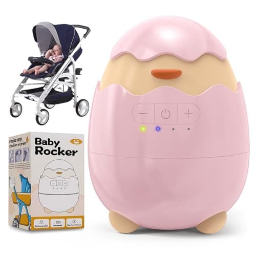 Robofun Kinderwagenschaukler - Elektrisch USB-C Aufladbar, 5 Einstellbare Schaukelintensitäten, Portabel für Babys