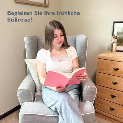 MOMMED Elektrische Milchpumpe MY-385, Doppel Freihändig, 4 Modi & 12 Stufen, Auslaufsicheres Design