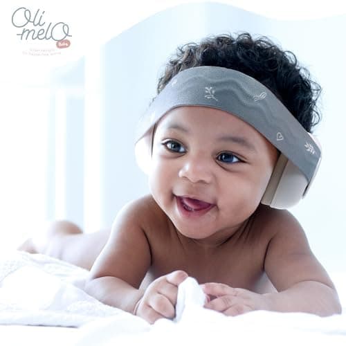Hörfond Schutz für Babys -Baby Kopfhörer mit Lärmschutz bis 34 dB - CE-Zertifiziert - Rutschfeste Verstellbare Stirnbänd