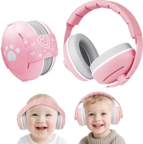 2 In 1 Gehörschutz für Babies und Kinder - 25dB Lärmschutz mit Geräuschunterdrückung - ideal für Alltag & Reisen - Ohren