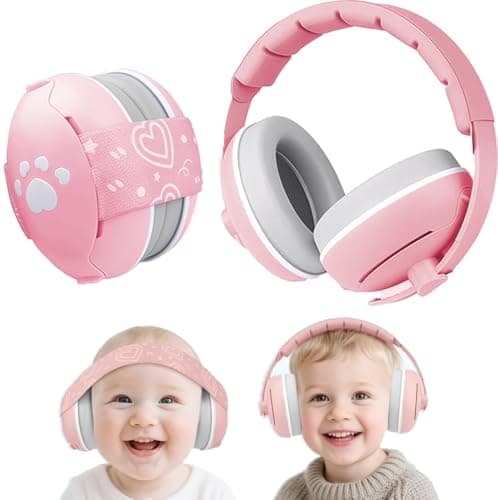 2 In 1 Gehörschutz für Babies und Kinder - 25dB Lärmschutz mit Geräuschunterdrückung - ideal für Alltag & Reisen - Ohren