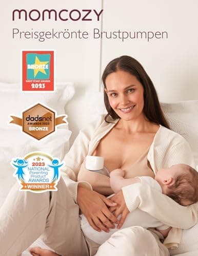 Momcozy Hands-Free Milchpumpe S12 Pro, elektrisch tragbar, 3 Modi, 24 mm, Weiß