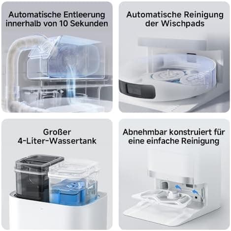 Xiaomi Robot Vacuum X20+ für Haushalte mit großen Flächen - Starkes Saugen bis 280m², LDS-Navigation, 4L Wasserreservoir
