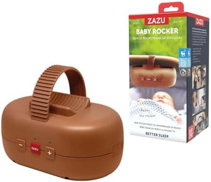 ZAZU Robby Kinderwagenschaukler - Automatische Babywippe, Verstellbare Stärke, 40-Min Timer, Babyschreisensor, USB-C Wie