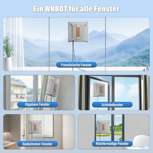 Fensterputzroboter Inteligenter Wegplanung für Profis ohne Tote Winkel
Fensterputzroboter mit 4-Düsen und Kantenerkennun