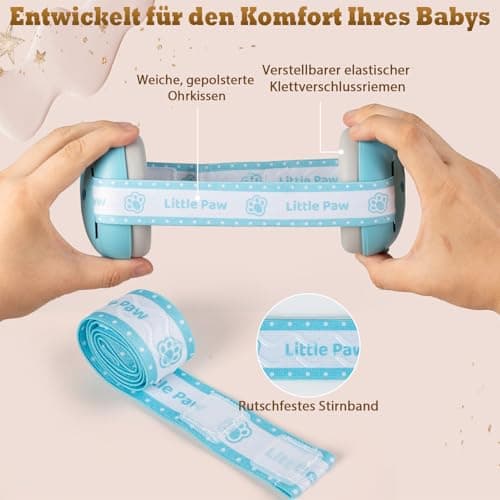 2-in-1 Gehörschutz für Babys & Kleinkinder - Lärmschutz-Kopfhörer mitANTI-SLIP-Kopfband & Verständnisverbesserter Sprach