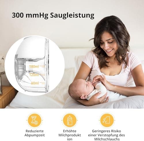 Elektrische Milchpumpe Tragbar 19/21-mm-Flansch-white BPA-frei Langlebigkeit LED-Anzeige