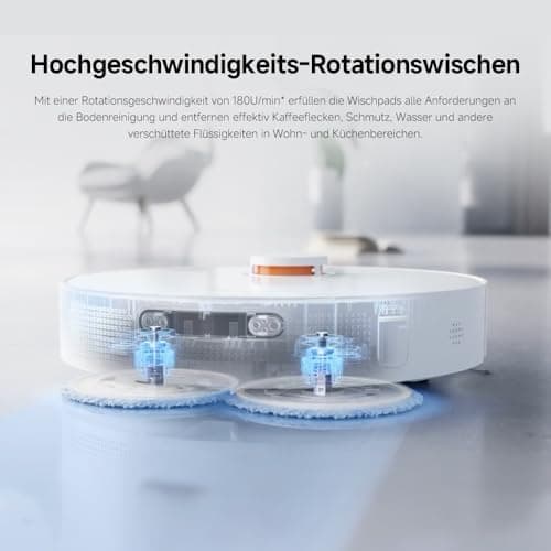 Xiaomi Robot Vacuum X20+ für Haushalte mit großen Flächen - Starkes Saugen bis 280m², LDS-Navigation, 4L Wasserreservoir