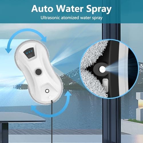 Fensterputzroboter 5600Pa, Automatischer Wasserstrahl für Innen- und Außenfenster, Intelligente Kantenerkennung