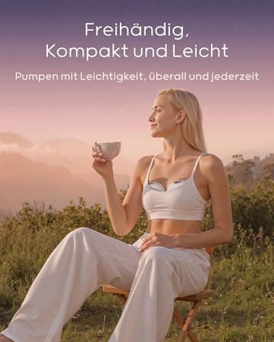 Elektrische Milchpumpe Nuliie S32 Elektrisch tragbar und frei.handig mit Ersatzzubehör