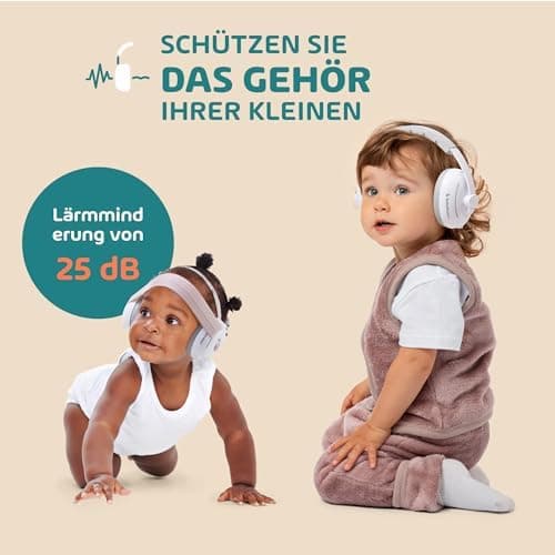 2-in-1 Baby Gehörschutz - Hochwertige Lärmschutz Kopfhörer für Kinder - Überlegener Komfort bei Schlafen, Reisen & Event