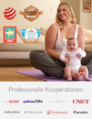 Momcozy S9 Pro Elektrische Milchpumpe für Mütter - Leistungsstarke Tragbarkeit, Längste Akkulaufzeit & LED-Anzeige (24mm