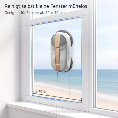 Lydsto WL09 Fensterputzroboter Automatische Doppel-Sprühfunktion 6000Pa Elektrischer Fensterreiniger 80ML Tank Koffer-Ve