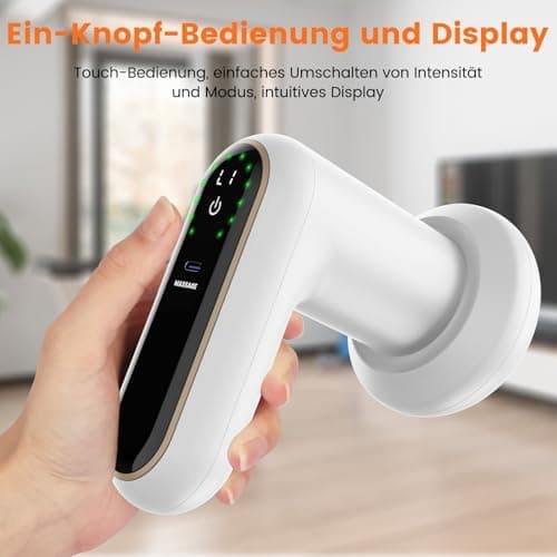 Anti-Cellulite Massagegerät - Elektrisch Akku-Lymphdrainage mit Heizung - 5 Massageköpfe - 6 Intensitätsstufen & 3 Massa