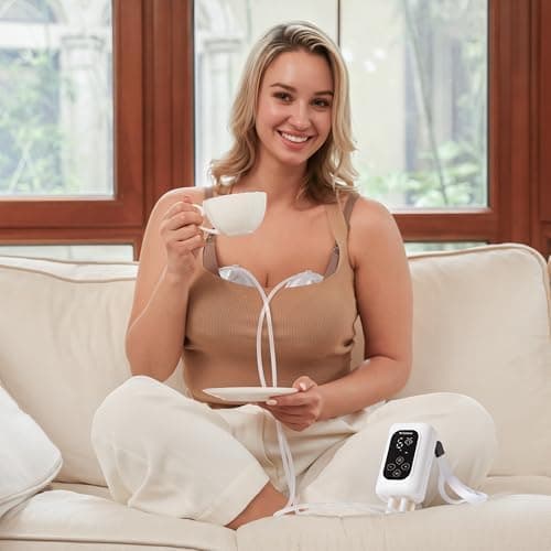 Tulano leiseste kabellose Doppel-Milchpumpe handsfree für Mommys, leise BPA-frei, 150–300 ml, USB wiederaufladbare Milch