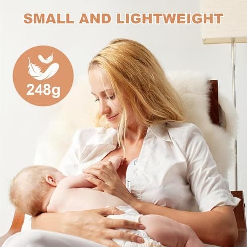 TOPCHANCE Elektrische Milchpumpe Leise & Tragbar für Mamas mit 12 Saugstufen & 2 Flanschkomponenten