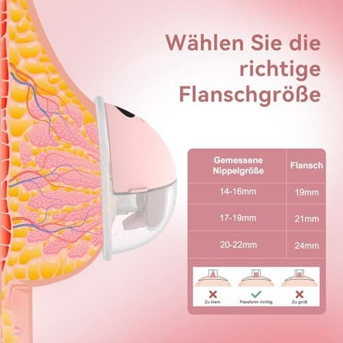 Elektrische MilchpumpeHandsfree 4 Modi 12 Stufen Elektrisch Tragbar