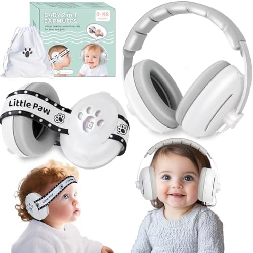 2-in-1 Baby Gehörschutz für Kleinkinder - CE & UKCA zertifiziert - Geräuschreduzierte Ohrenschützer gegen Hörschäden & v
