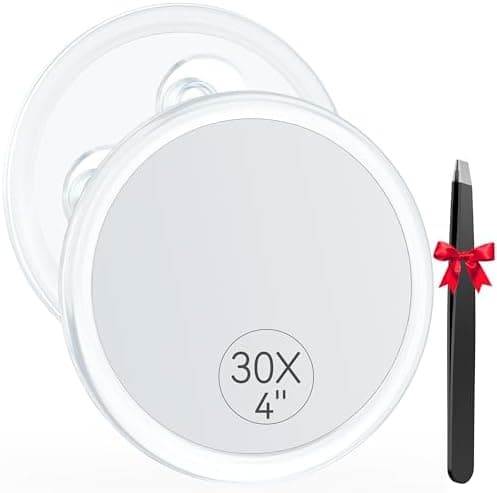 Auxmir 20faches Vergrößerungsmittel-Spiegel & 1faches Makeupspiegel für Kosmetik & Rasieren - drehbar 360° - abnahmbar f