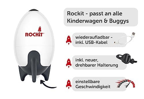 ROCKIT Kinderwagenschaukler - Das Original - Einschlafhilfe & ultraleise mit Timer
