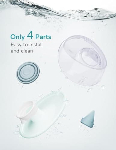 Paruu P20 Milchpumpe Elektrisch - Low Noise, 19/21/24 mm Doppelt Abgedichteter Flansch, Visualisierung der Milchmenge (H