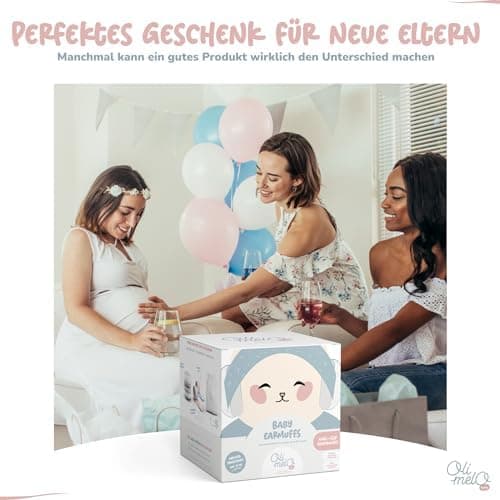 Hörfond Schutz für Babys -Baby Kopfhörer mit Lärmschutz bis 34 dB - CE-Zertifiziert - Rutschfeste Verstellbare Stirnbänd