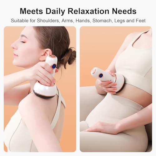 Massagegerät mit Wärmefunktion und Vibration für Müdigkeiten lindern - Weiß  
| Massagegerät mit Wärmefunktion und Vibr
