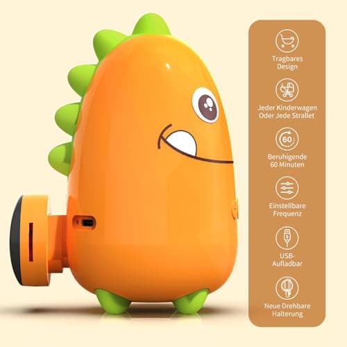 Kinderwagenschaukler - ultraleise Wippe mit abnehmbarer Bauweise - Orange Grüne Version