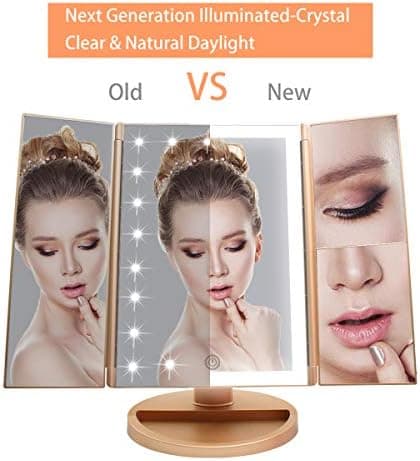 WEILY Kosmetikspiegel mit LED-Beleuchtung für Perfekte Make-up-Verzierungen
| WEILY Schminkspiegel mit 3-Fach-Vergrößer