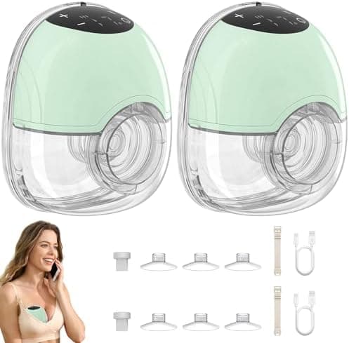 Schmerzlose 2-Stück Elektrische Milchpumpe mit 12 Stufen Handsfreepumpe und 17/19/21MM Flanschen für Mamas während der S