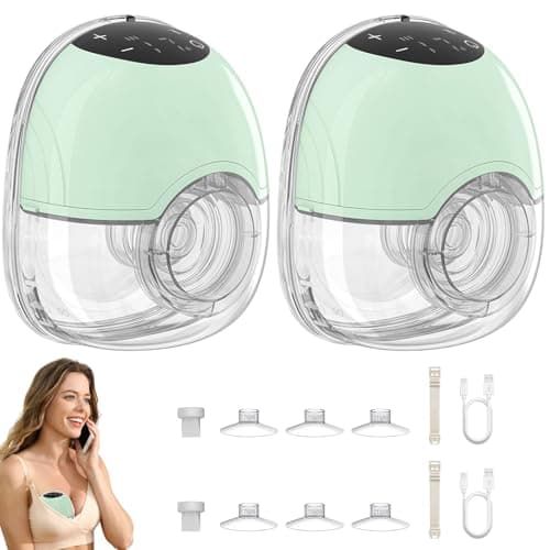 Schmerzlose 2-Stück Elektrische Milchpumpe mit 12 Stufen Handsfreepumpe und 17/19/21MM Flanschen für Mamas während der S