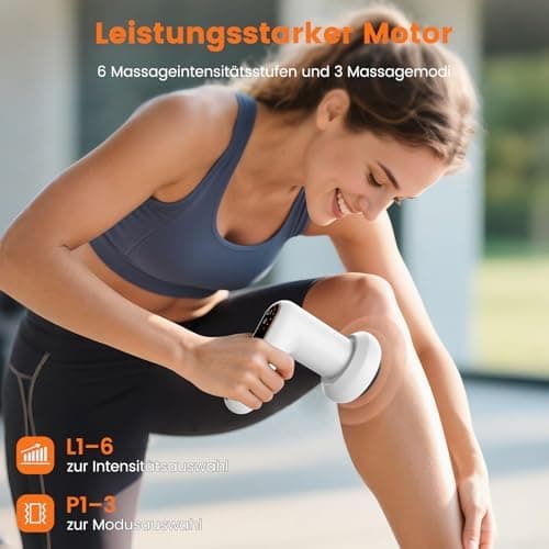 Anti-Cellulite Massagegerät - Elektrisch Akku-Lymphdrainage mit Heizung - 5 Massageköpfe - 6 Intensitätsstufen & 3 Massa