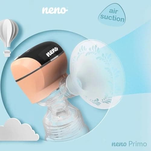 NENO Primo elektrische Milchpumpe - für Mütter - mit 2 Milchbeuteln & Sauger - 5 Modi & 9 Stufen Regulierbar - BPA-frei