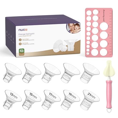 Nuliie Milchpumpen-Flanscheinsätze 10 Stückeffizienteres & schmerzfreues Abpumpen, BPA-frei, kompatibel mit Momcozy/Mede