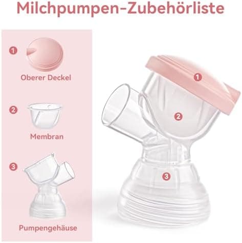 NCVI Ersatzanschluss kompatibel mit 8782 für Milchpumpen - BPA-frei, inkl. Deckel, Membran & Pumpenkörper (1 Stück)