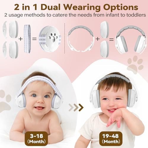 Baby-Gehörschutz 6-12 Monate -Noise Cancellation Kopfhörer für Babies während des Fluges - Ruhe und Konzentration gewähr