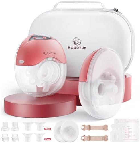 Robofun Elektrische Milchpumpe Handsfree Freihändigписывающий следующие характеристики: Elektrische Milchpumpe Leise mit