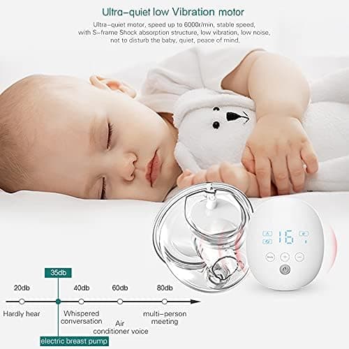 S4DW Elektrische Milchpumpe, Doppelt Tragbar Freihändig, 16 Stufen, 3 Modi, ultra still, ultra leicht, für Reisen und zu