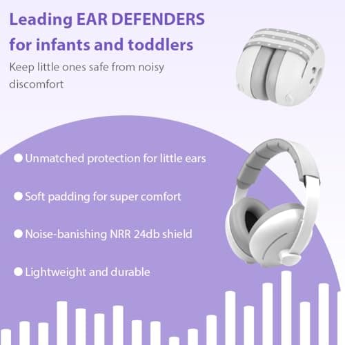 2 in 1 Gehörschutz Kopfhörer für Baby und Lärmschutz, Ohrenschützer für Neugeborene Noise Cancelling mit gepolstertem un