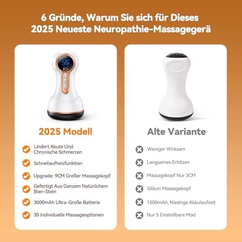 Robofun 5.0 Neuropathie Massagegerät, Schmerzlinderung und Entspannung, ideal für Füße, Hände und Rücken, Gua-Schockwell