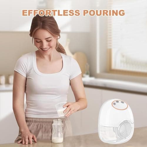 TOPCHANCE Elektrische Milchpumpe Leise & Tragbar für Mamas mit 12 Saugstufen & 2 Flanschkomponenten