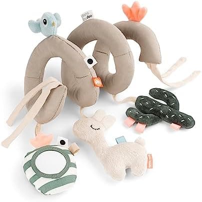 Done by Deer Activity Spirale Lalee Beige - Babyspielzeug für Baby Zubehör, ideal für unterwegs unter 0 Monate - Festmon