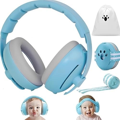 2-in-1 Baby Ohrenschützer für Geschmack der Amerikaner (0-4 Jahre) | Hörschutz & Schlafkomfort | leicht wie Luft & anpas