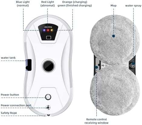 Automatischer Fensterputzroboter für glatte Glasoberflächen mit Starkem Saugvermögen
| intelligenter Wasserspray-Fenste