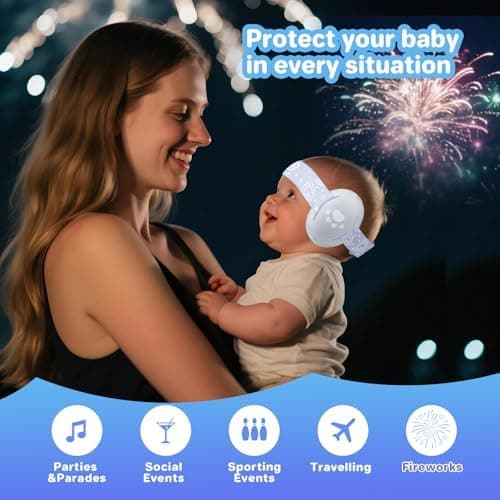 2 In 1 Gehörschutz für Babies und Kinder - 25dB Lärmschutz mit Geräuschunterdrückung - ideal für Alltag & Reisen - Ohren