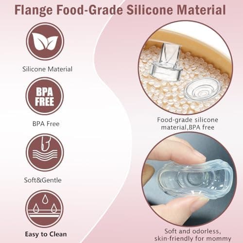 Momcozy S9 Pro/S12 Pro/S9/S12 Ersatzteile: 2 Stück Entenschnabelventil und 2 Stück Silikon-Membranen, optimale Stillzube