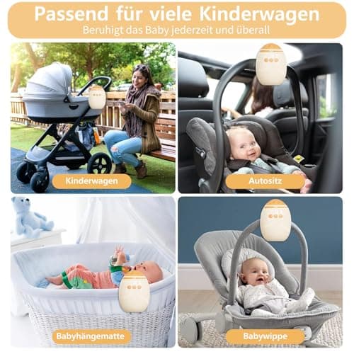 Kinderwagenschaukler Mit Bluetooth | Wiederaufladbar |Universell Für Kinderwagen & Buggy | Leise Schaukel | Einstellbare