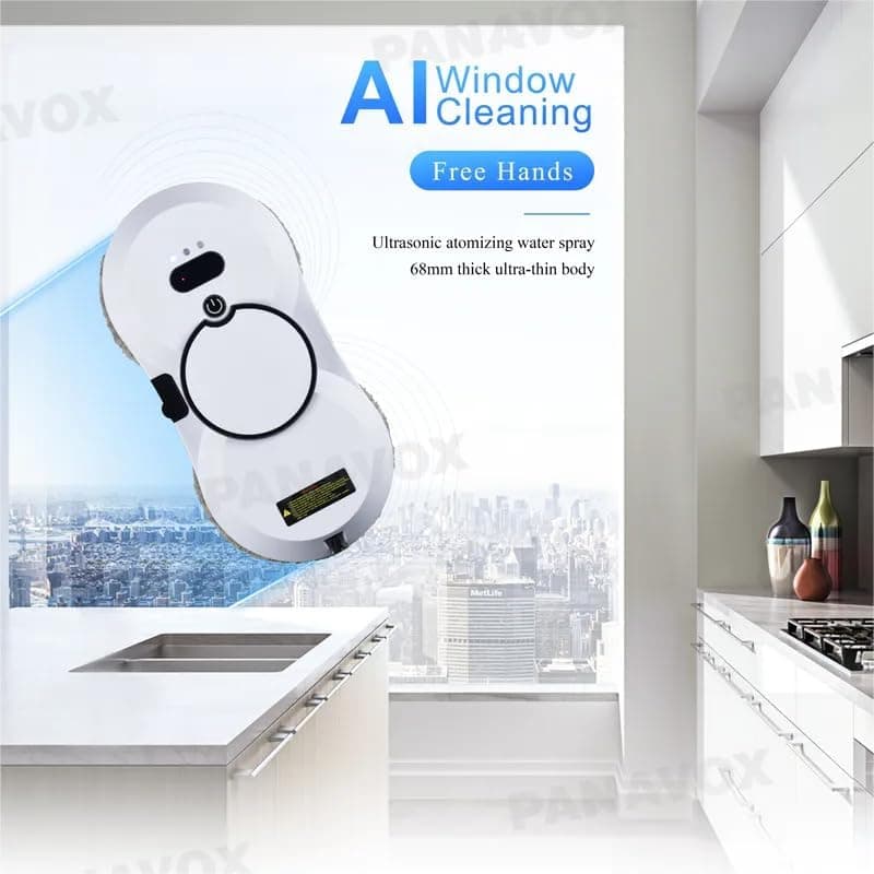 Fensterputzroboter B-brand 5600Pa Automatischer Wasserstrahl,_elektrisch mit Intelligentes Kantenerkennungssystem, für I